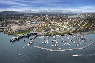 Click on this picture to view and download a High Resolution artist rendition of the Bremerton Waterfront  (900 KB jpg).